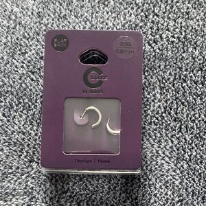 Claire's Titanium Silver Hoop Earrings